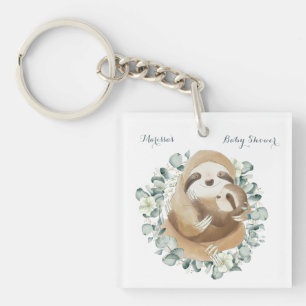 Porte-clefs Sweet Sloth Mommy Cuddle Wreath Baby shower Favori