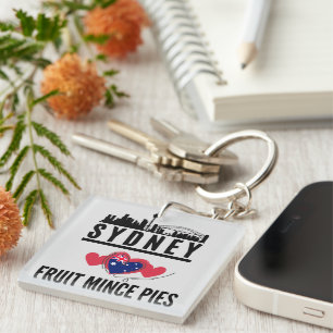 Porte-clefs Sydney Love Fruit Mince Pies Cityscape