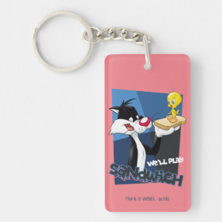 Porte-clefs SYLVESTER™ & TWEETY™ "Nous allons jouer au sandwic