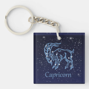 Porte-clefs Symbole Capricorne Constellation et Zodiaque avec
