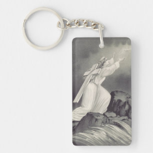 Porte-clefs Symbole chrétien de la Croix et de la Couronne