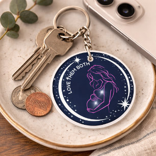 Porte-clefs Symbole chrétien pro-vie Âme éternelle Maman Bébé