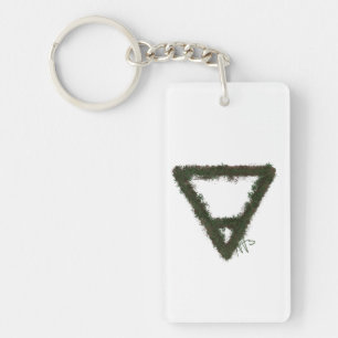Porte-clefs Symbole d'alchimie de l'élément rocheux de la Terr
