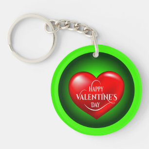 Porte-clefs Symbole d'amour rouge 3d en forme de coeur-50420