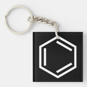 PORTE-CLEFS SYMBOLE D'ANNEAU BENZENE