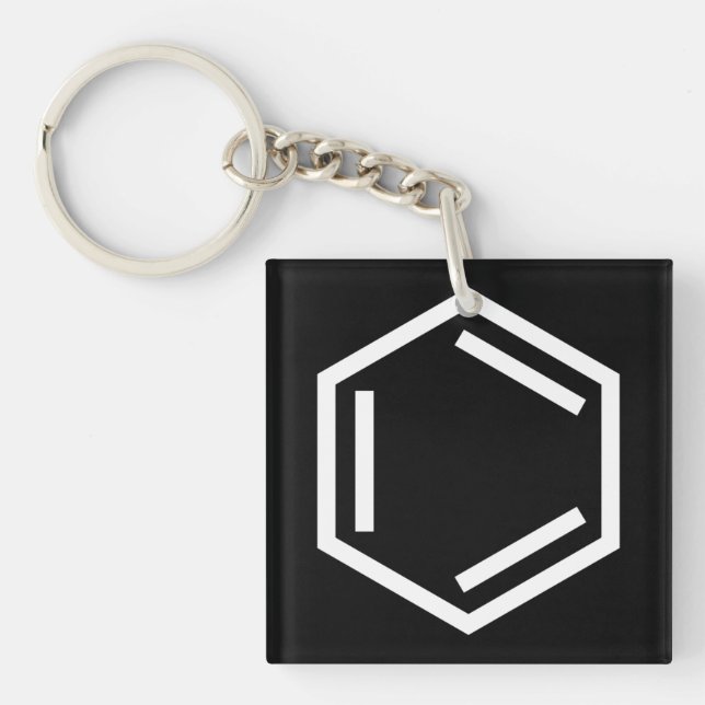 PORTE-CLEFS SYMBOLE D'ANNEAU BENZENE (Devant)