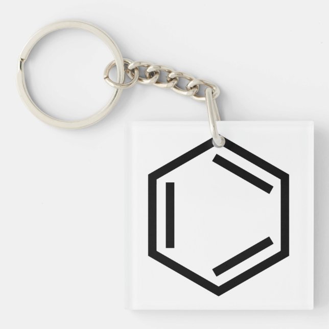 PORTE-CLEFS SYMBOLE D'ANNEAU BENZENE (Devant)