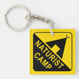 Porte-clefs Symbole de diamant jaune, camp naturiste