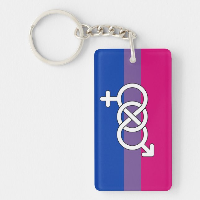 Porte-clefs Symbole de fierté bisexuel (Devant)