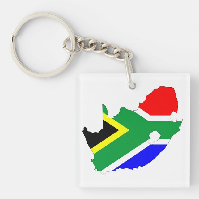 Porte-clefs symbole de la forme du drapeau de l'afrique du sud (Devant)