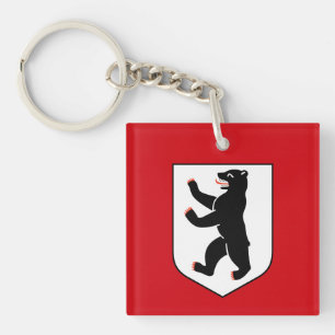 Porte-clefs Symbole de la ville de Berlin drapeau de l'Allemag