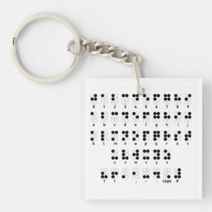 Porte-clefs Symbole de lettres sans visibilité d'alphabet