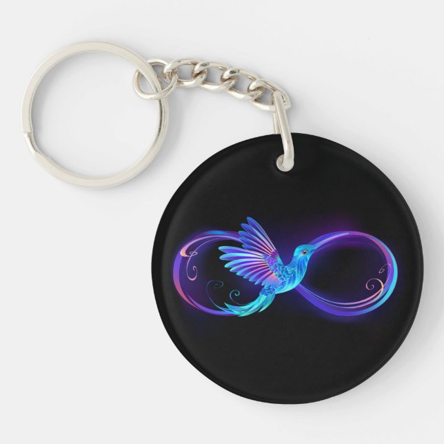 Porte-clefs Symbole de Neon Infinity par Glowing Hummingbird (Devant)