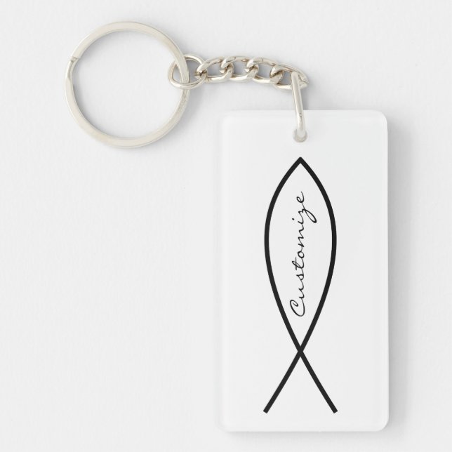 Porte-clefs Symbole de poisson chrétien Ichthys Thunder_Cove (Devant)