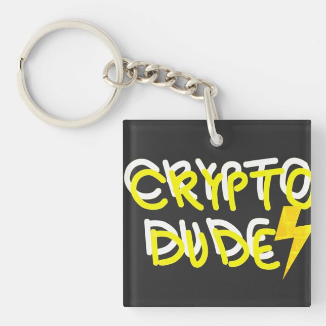 Porte-clefs SYMBOLE D'ÉNERGIE Funky Crypto Dude (Devant)