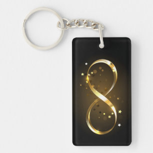 Porte-clefs Symbole d'infini doré
