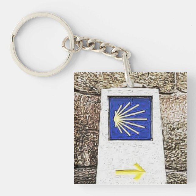 Porte-clefs Symbole directionnel Camino de santiago (Devant)