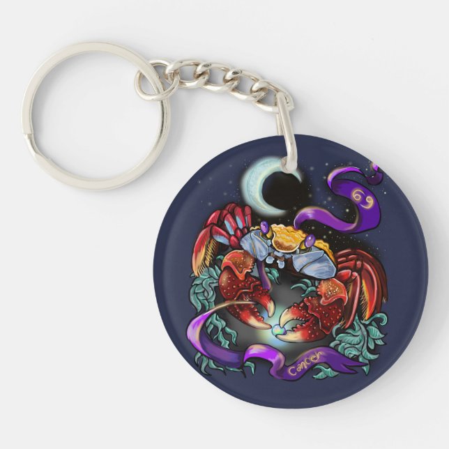 Porte-clefs Symbole du cancer du zodiaque (Devant)