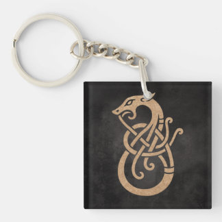 Porte-clefs Symbole du nœud du serpent viking doré