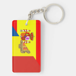 Porte-clefs symbole du pays du drapeau de l'espagne andorra