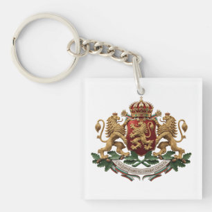 Porte-clefs symbole emblème drapeau bulgare armoiries blason