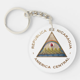 Porte-clefs symbole emblème drapeau national Nicaragua armoiri