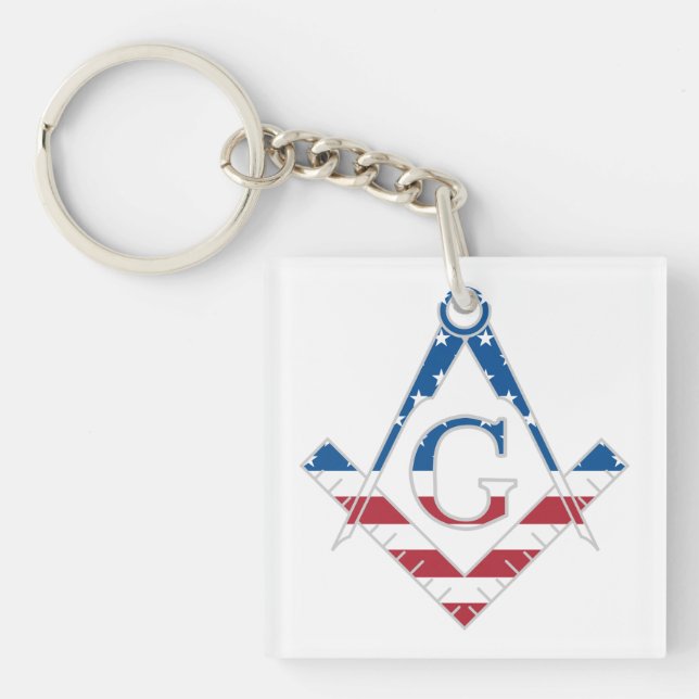 Porte-clefs Symbole Freemasonic des États-Unis (Devant)