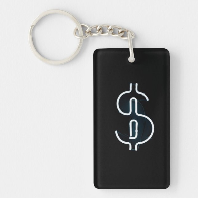 Porte-clefs Symbole néon dollar (Devant)