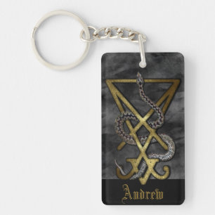 Porte-clefs Symbole occulte du serpent de Lucifer