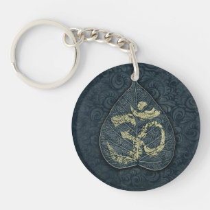 Porte-clefs Symbole OM Bodhi - Noir & Or - YOGA Instructeur