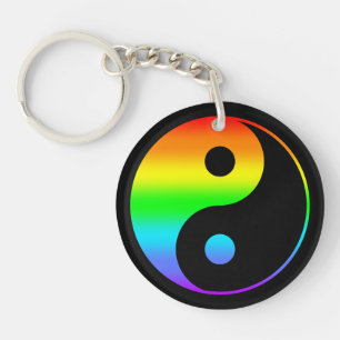 Porte-clefs Symbole Rainbow Yin Yang