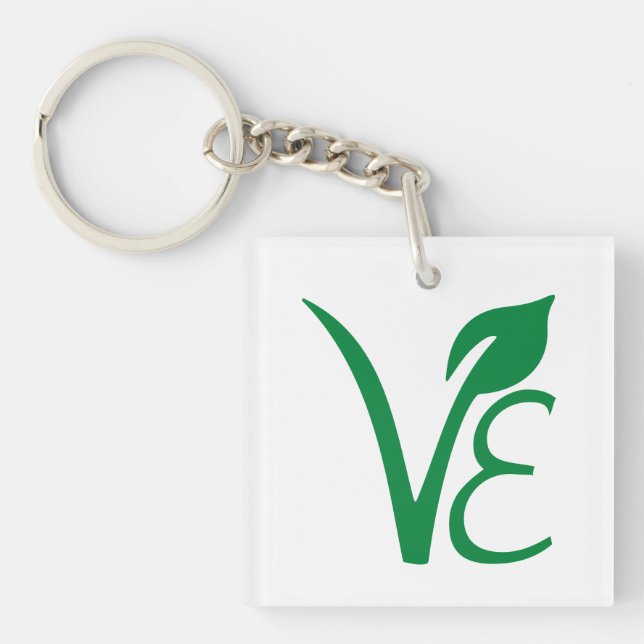 Porte-clefs Symbole Vegan VE (Devant)