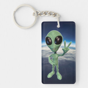 Porte-clefs SYMBOLE VERT Alien Peace V