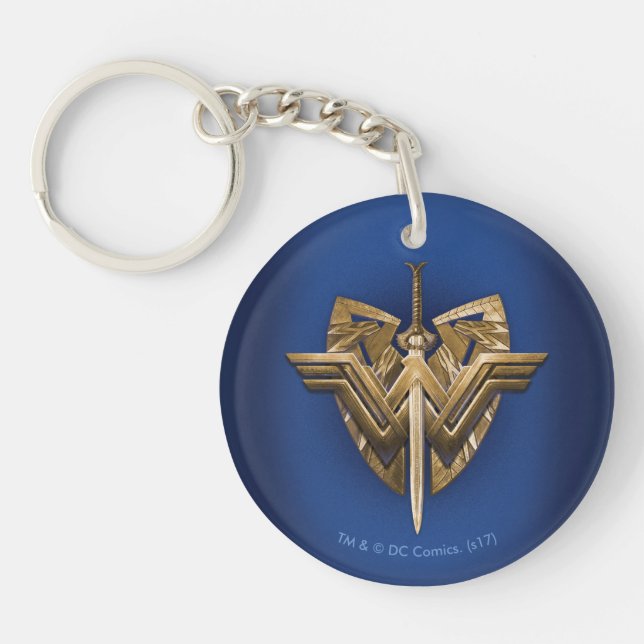 Porte-clefs Symbole Wonder Woman avec l'épée de la justice (Devant)