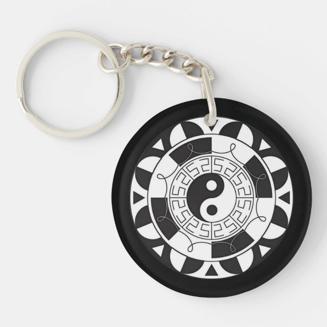 Porte-clefs SYMBOLE YIN ET Yang Porte - clé double face (Devant)