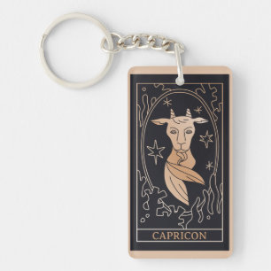Porte-clefs Symbole Zodiaque Capricorne Personnalisé Vinage no