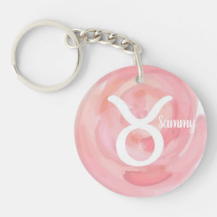 Porte-clefs Symbole zodiaque personnalisé Taurus