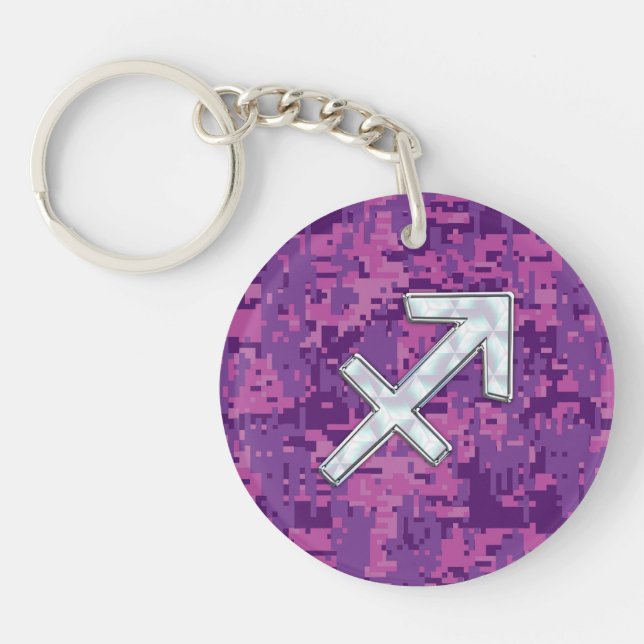 Porte-clefs Symbole zodiaque Sagittarius Camouflage numérique  (Devant)