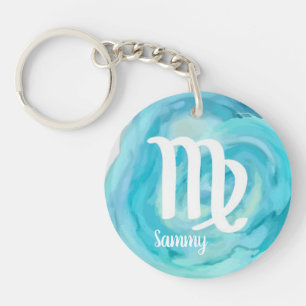 Porte-clefs Symbole Zodiaque Virgo Personnalisé