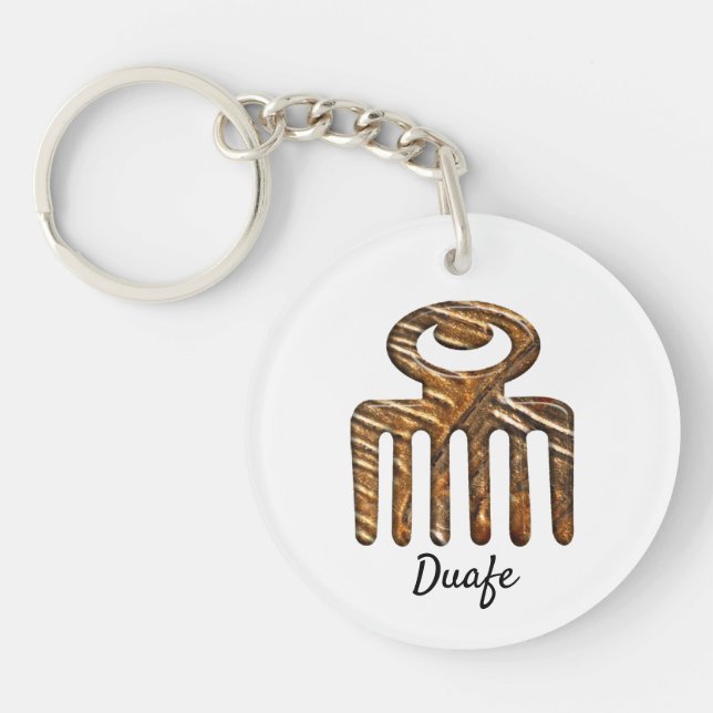 Porte-clefs Symboles Adinkra ethniques Duafe (Devant)