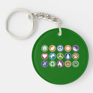 Porte-clefs Symboles écologiques