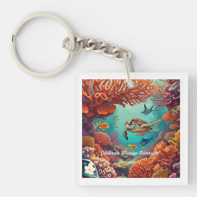 Porte-clefs "Symphonie corallienne" (Devant)
