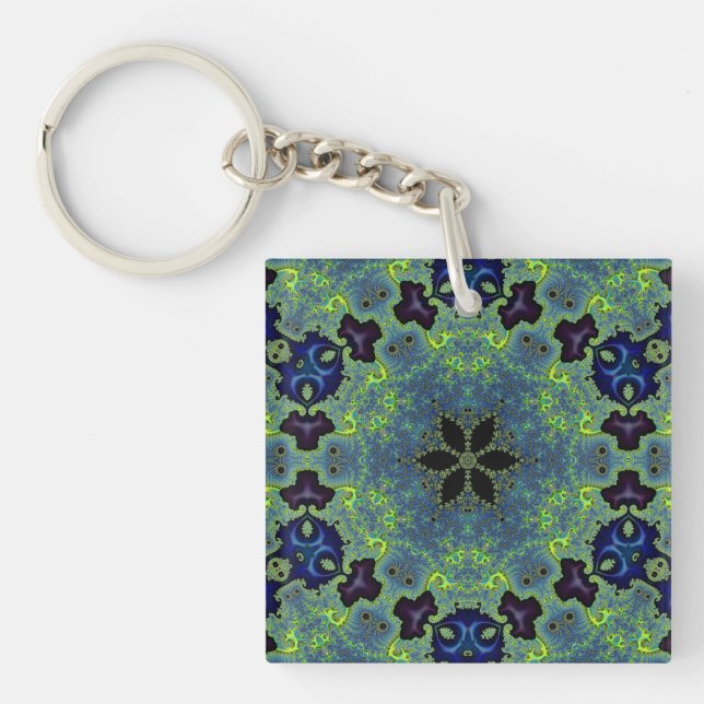 Porte-clefs Symphonie fractale radiante (Devant)