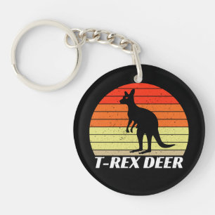 Porte-clefs T-Rex Deer Tyrannosaurus Kangaroo - Coucher de sol