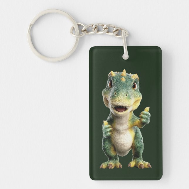 Porte-clefs T Rex Pouce en l'air  (Devant)