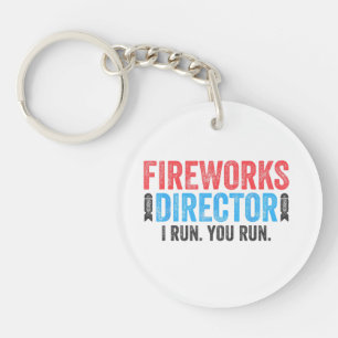 Porte-clefs T-Shirt 4 juillet Directeur de Fireworks