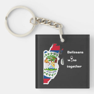 Porte-clefs T-shirt de Belizeans Wine Together