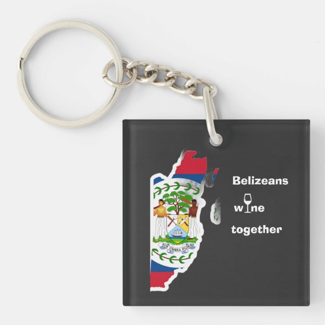 Porte-clefs T-shirt de Belizeans Wine Together (Devant)