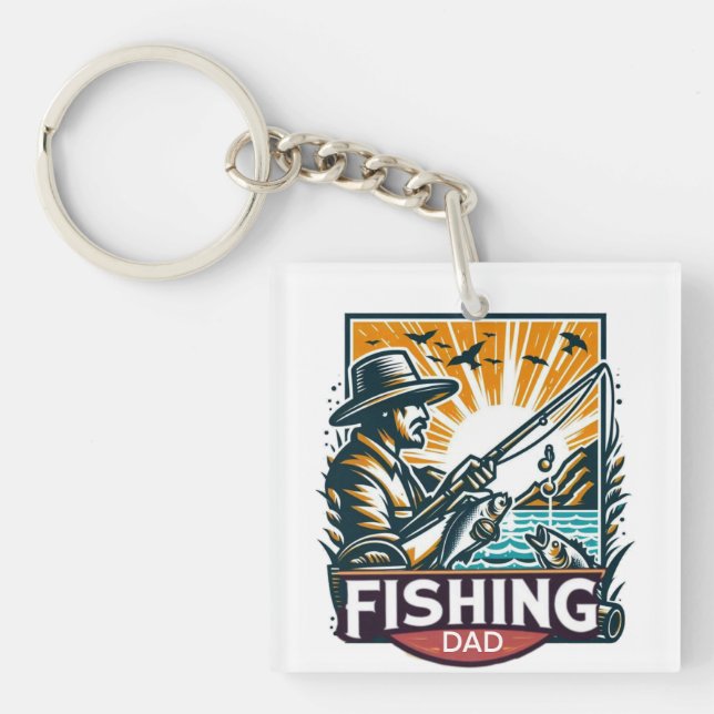 Porte-clefs T-shirt de pêche (Devant)