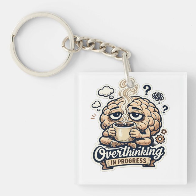 Porte-clefs T-shirt drôle de suranalyse en cours | Relatable (Devant)